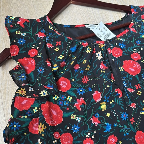 JCrew ruffle flowers dress, NWT - Picture 9 of 11